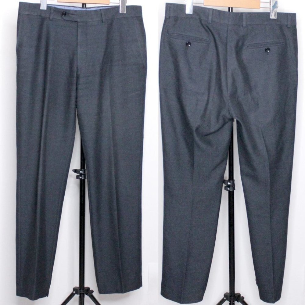 Valentino 100% Wool Grey Blue Dress Pants Size  48
